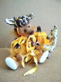 Teddy Bear Giraffe with the toy Teddy OOAK by Voitenko Ukraine