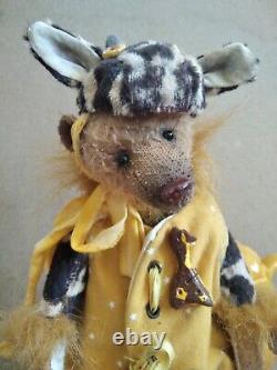 Teddy Bear Giraffe with the toy Teddy OOAK by Voitenko Ukraine