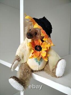 Teddy Bear Sunflower Teddy OOAK by Voitenko Ukraine