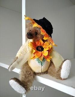 Teddy Bear Sunflower Teddy OOAK by Voitenko Ukraine