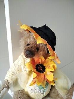 Teddy Bear Sunflower Teddy OOAK by Voitenko Ukraine