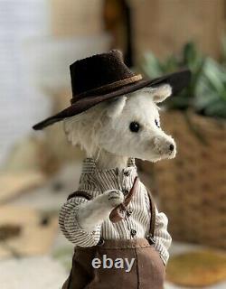 Teddy Handmade Interior Toy Collectable Gift Animal Doll OOAK Hedgehog Hobbit