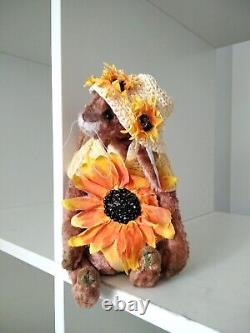 Teddy Rabbit Sunflower Teddy OOAK by Voitenko Ukraine