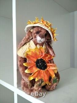 Teddy Rabbit Sunflower Teddy OOAK by Voitenko Ukraine