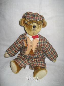 Teddy Roosevelt mohair Teddy Bear, Artisan made by Margaret Nett