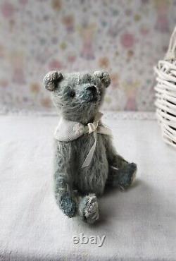 Teddy bear mohair vintage looking doll Handmade Collectible gift art presents