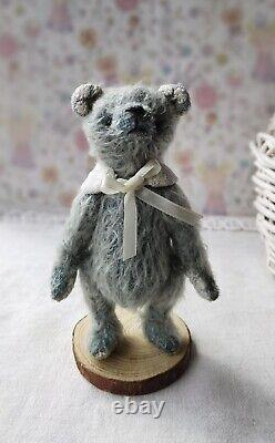 Teddy bear mohair vintage looking doll Handmade Collectible gift art presents