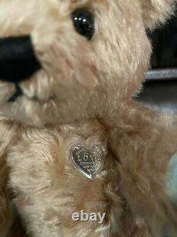 Tiffany & Co Steiff Teddy Bear sterling silver love heart in Mohair Brand new