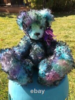 VIOLET Artist Mohair Teddy Bears Diana Watts Dibears Curly Blue Purple OOAK 14