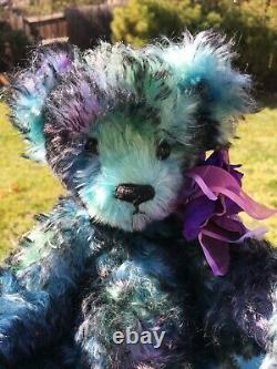 VIOLET Artist Mohair Teddy Bears Diana Watts Dibears Curly Blue Purple OOAK 14
