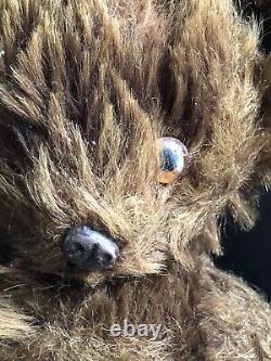 VTG Knickerbocker Brown Mohair Teddy Bear Tin Nose 13 Moving Limbs Glass Eye