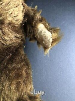 VTG Knickerbocker Brown Mohair Teddy Bear Tin Nose 13 Moving Limbs Glass Eye