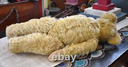 Very Large Antique Mohair Teddy Bear 28