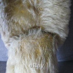 Very Rare 1925 Large 24 German Pale Gold Mohair Big Head Teddy Bear/Teddybär