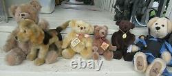 Vintage 12 Mohair Teddy Bear German Grisly Metal Button & Rare Tags Toby Winner
