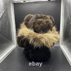 Vintage 14 Brown Articulated Teddy Bear W / Fur Coat! Read Description