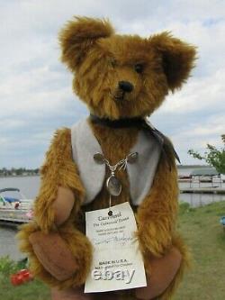 Vintage 16 Mohair Rare Teddy Bear Carrousel Michaud Ned Artist Signed Medallion