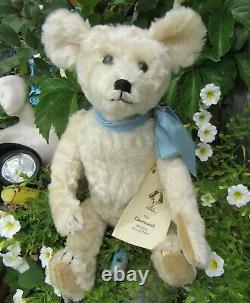 Vintage 17 Mohair Rare White Teddy Bear Carrousel Michaud Just Ted Artist Signd