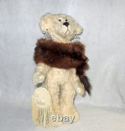 Vintage 1990s Mary Thiele 17 Mink & Diamonds OOAK The Duchess Teddy Bear