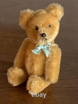 Vintage 5 Mohair Schuco Yes No Honey Brown Teddy Bear Tricky Jointed Excellent