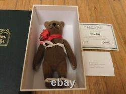 Vintage 9 R John Wright Club Teddy Bear Felt Toy NRFB MIB #798 SIGNED