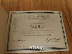 Vintage 9 R John Wright Club Teddy Bear Felt Toy NRFB MIB #798 SIGNED