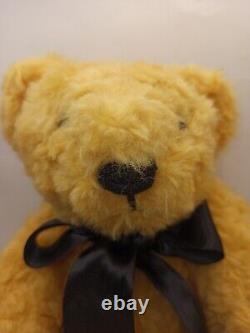 Vintage/Antique Teddy 40cm Blonde Mohair Wooden Jointed Posable Articulated EXC