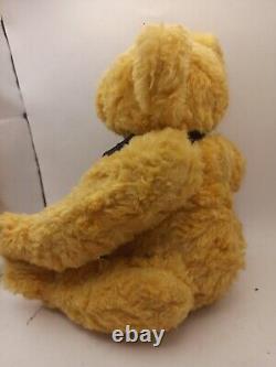 Vintage/Antique Teddy 40cm Blonde Mohair Wooden Jointed Posable Articulated EXC