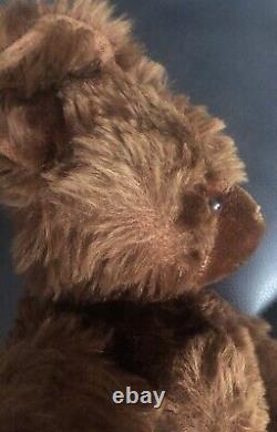 Vintage Brown Knickerbocker Mohair Bear 18 in
