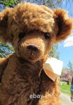 Vintage Butterscotch Mohair Teddy Bear Roo Artist Busser Bear Leeann Snyder 18