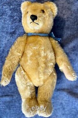 Vintage C1950 13 Fully Jointed German Mohair Teddy Bear With Glass Eyes Steiff