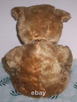 Vintage Chiltern Chad Valley Mohair Teddy Bear England Large Toy 24 inches