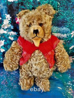 Vintage German Hermann Zotty Jointed Mohair Teddy Bear (45 cms)