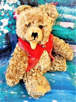 Vintage German Hermann Zotty Jointed Mohair Teddy Bear (45 cms)