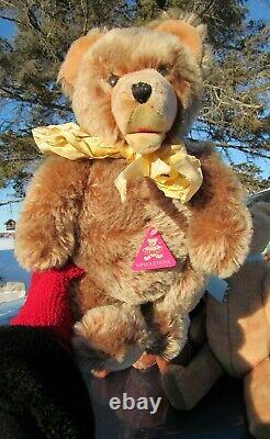 Vintage German Teddy Bear Clemens Growler Open Mouth 16 Mohair Adorable Zotty
