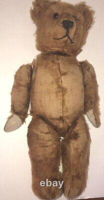 Vintage Ginger Mohair Pedigree Teddy Bear From English Museum 17 inches