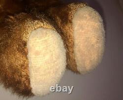 Vintage Ginger Mohair Pedigree Teddy Bear From English Museum 17 inches