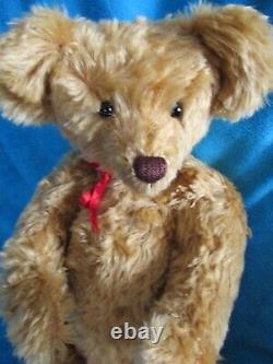 Vintage Golden Blonde Mohair Teddy Bear Ooak Artist Kelly 22 Rare Steiff Look