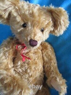 Vintage Golden Blonde Mohair Teddy Bear Ooak Artist Kelly 22 Rare Steiff Look