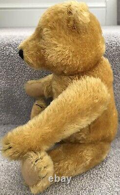 Vintage Golden Mohair Jointed Growler Teddy Bear Prob Steiff C. 1950s