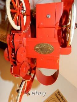 Vintage Hermann Mohair Teddy Bear Firetruck Wind up Toy German Tucher & Walther