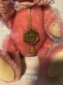 Vintage Hermann Original Teddy 12 Pink Jointed Mohair Clean Excellent Condition