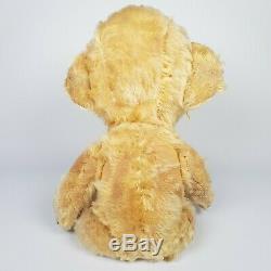 Vintage Merrythought 1950s Cheeky Teddy Bear Golden Mohair