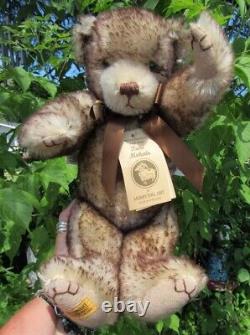 Vintage Merrythought England Beige Frosted Mohair Growl Teddy Bear 16 Web Claws