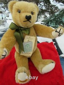 Vintage Merrythought England Mohair Teddy Bear 18 Adorable Face Foot Label Tag