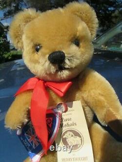Vintage Merrythought England Mohair Teddy Bear 4 Rare Tags Adorable Face 12