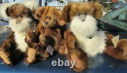 Vintage Mohair Kitty Siamese Cat Blue Eyes Rhinestones Jewels Character Bear 12