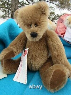Vintage Mohair Teddy Bear Artist Tag Jenny Hooper Cranmore Bears England 10 Toy