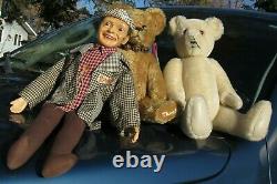 Vintage Mohair Teddy Bear Germany Bell Collar Johanna Haida Theodor Growls 18