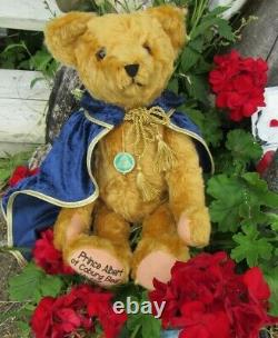 Vintage Mohair Teddy Bear Hermann Germany Prince Albert Tag Metal Button Growls